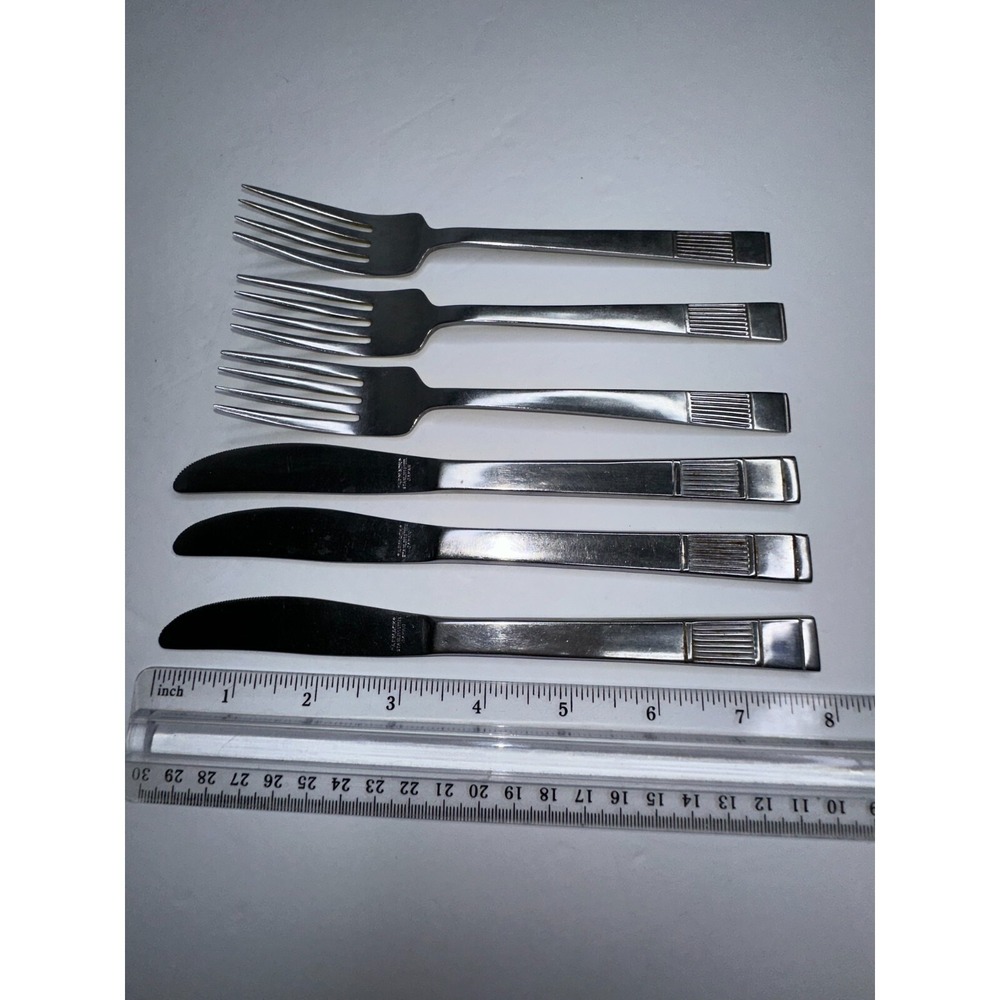 Armack Japan‎  Stainless Flatware Replacement  6 pc set forks knives - Picture 3 of 6